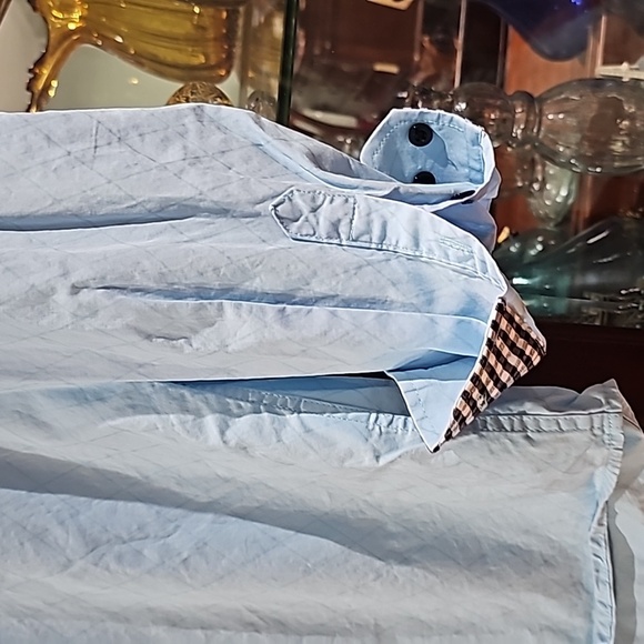 Amazon COOFANDY Crisp Cotton Shirt Contrast Trim Long sleeves large - Picture 2 of 11